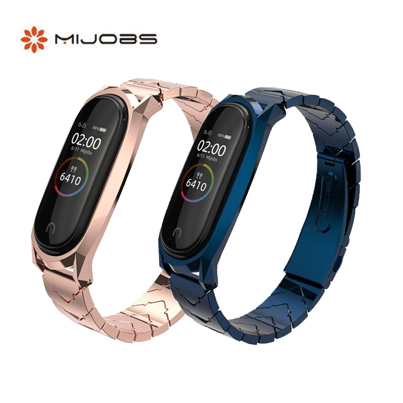 Mi jobs mi Band 4 металлический ремешок для Xiaomi mi Band 4 NFC Global Безвинтовой браслет из нержавеющей стали ремешок mi band 3 замена браслета