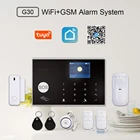 Система охранной сигнализации KOOGOGO Tuya Wi-Fi Gsm, 433 МГц, Управление приложениями, сенсорная клавиатура с ЖК-экраном, 11 языков, комплект для беспроводной сигнализации