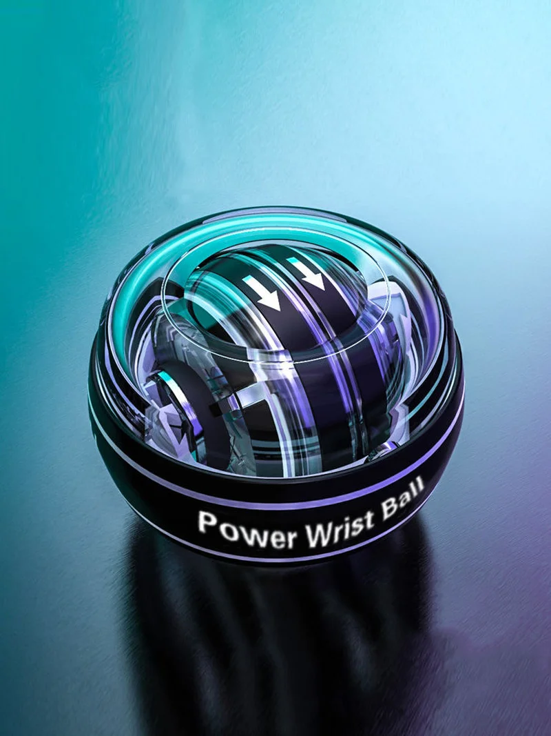 Радужный светодиодный мышцы Мощность мяч для запястья тренер расслабиться