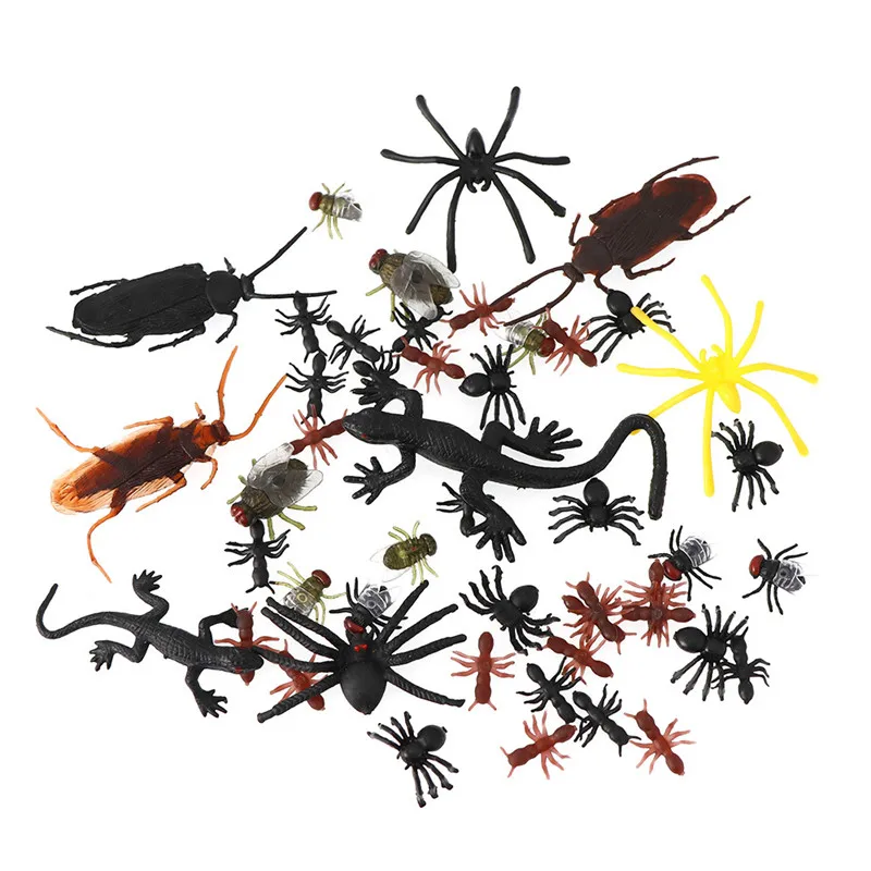50 шт./пакет моделирование Пластик Gecko для тараканов паук Животные модель Новинка