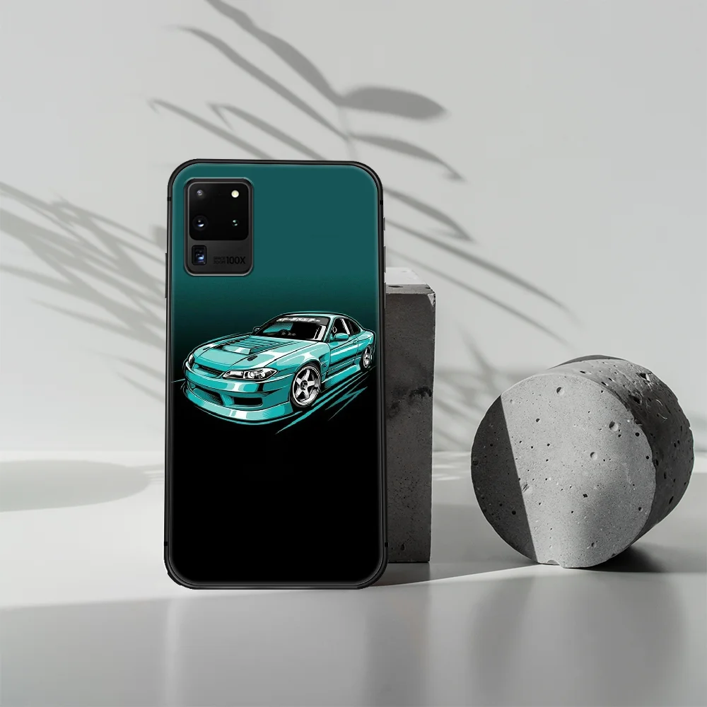 

JDM Car Auto logo Phone Case Cover Hull For Samsung Galaxy S 7 8 9 10 e 20 FE edge uitra plus Note 9 10 20 black Hoesjes Fashion