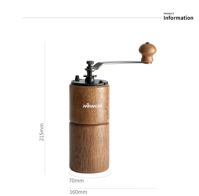 Comprare AKIRAKOKI Manuale Macinino Da Caffè Con Taratura Regolabile Bava Conica Mulino Bava Macinino Da Caffè Per Il Francese A Mano Dripper Mokapot