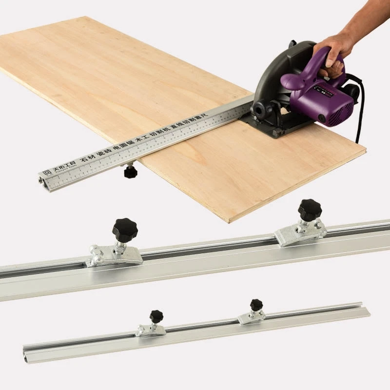 

Flip saw Electric Circular Saw Cutting Machine Guide Foot Ruler Guide 3in 1 45 Degrees Chamfer Fixture Angle Cutting Helper Tool