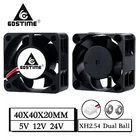 1 шт. Gdstime DC 5 в 12 В 24 в 40x40x20 мм радиатор с шарикоподшипником охлаждающий вентилятор 4020 40x20 мм 4 см умный радиатор