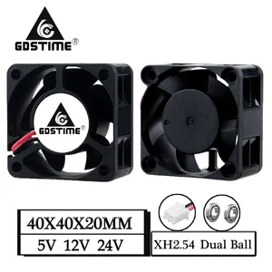1 шт. Gdstime DC 5 в 12 В 24 в 40x40x20 мм радиатор с шарикоподшипником охлаждающий вентилятор 4020 40x20 мм 4 см умный радиатор