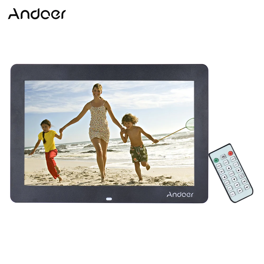 Andoer 1" в ширину Экран HD светодиодный цифровая фоторамка цифровая Высокая Разрешение 1280*800 электронные фото рамка пульт управления