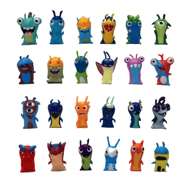 24 шт. Slugterra модель фантастика 5 см аниме мультфильм &quotСлагтерра&quot Mini Monster ПВХ экшн