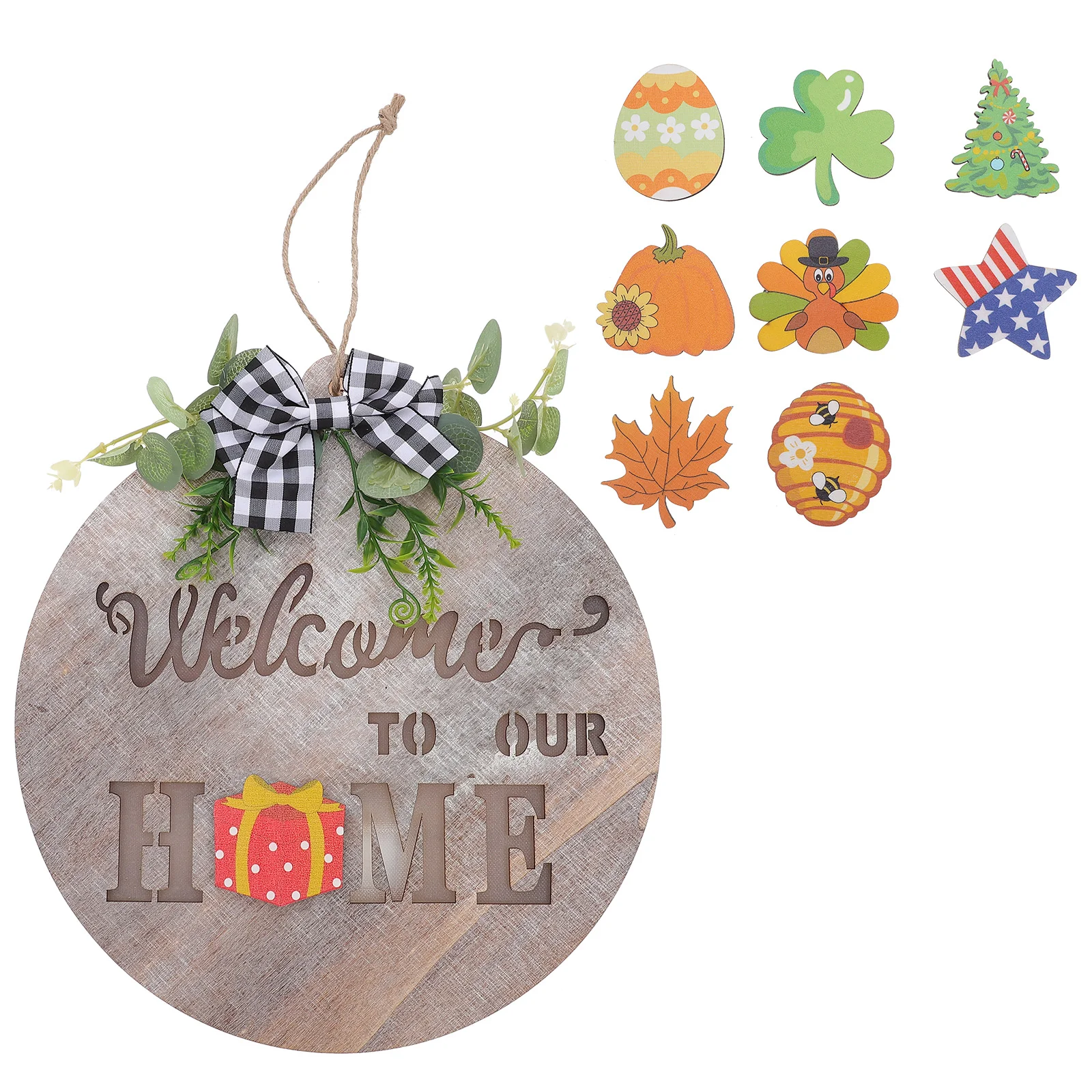 

1 Набор, деревянная доска для домашнего использования, украшение, искусственная деревянная подвеска