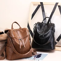 women backpack korean version 2020 autumn and winter fashion new dual use backpack leisure tide female wild pu leather shoulder