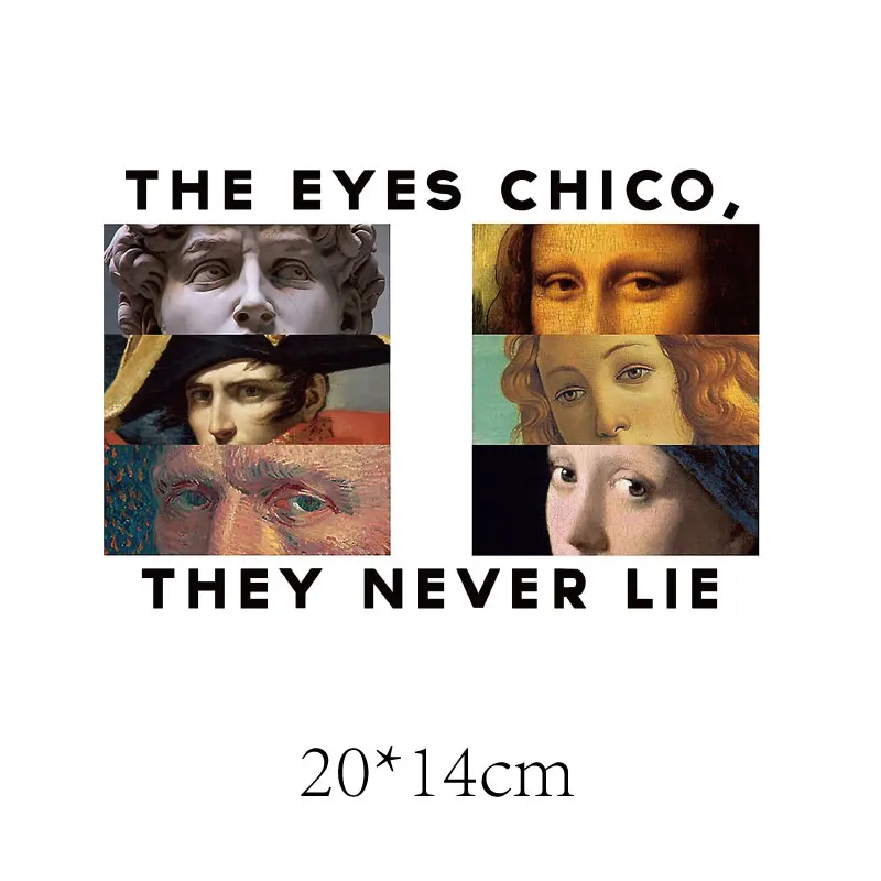 Мона Лиза подушечки для глаз против арт Термальность наклейки на одежде ткань