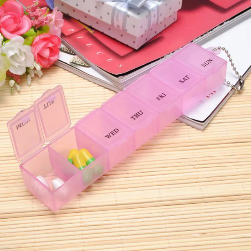 7 Days Transparent Pill Box Weekly Travel Tablet Medicine Holder Dispenser Organizer Drug Container Independent Case |