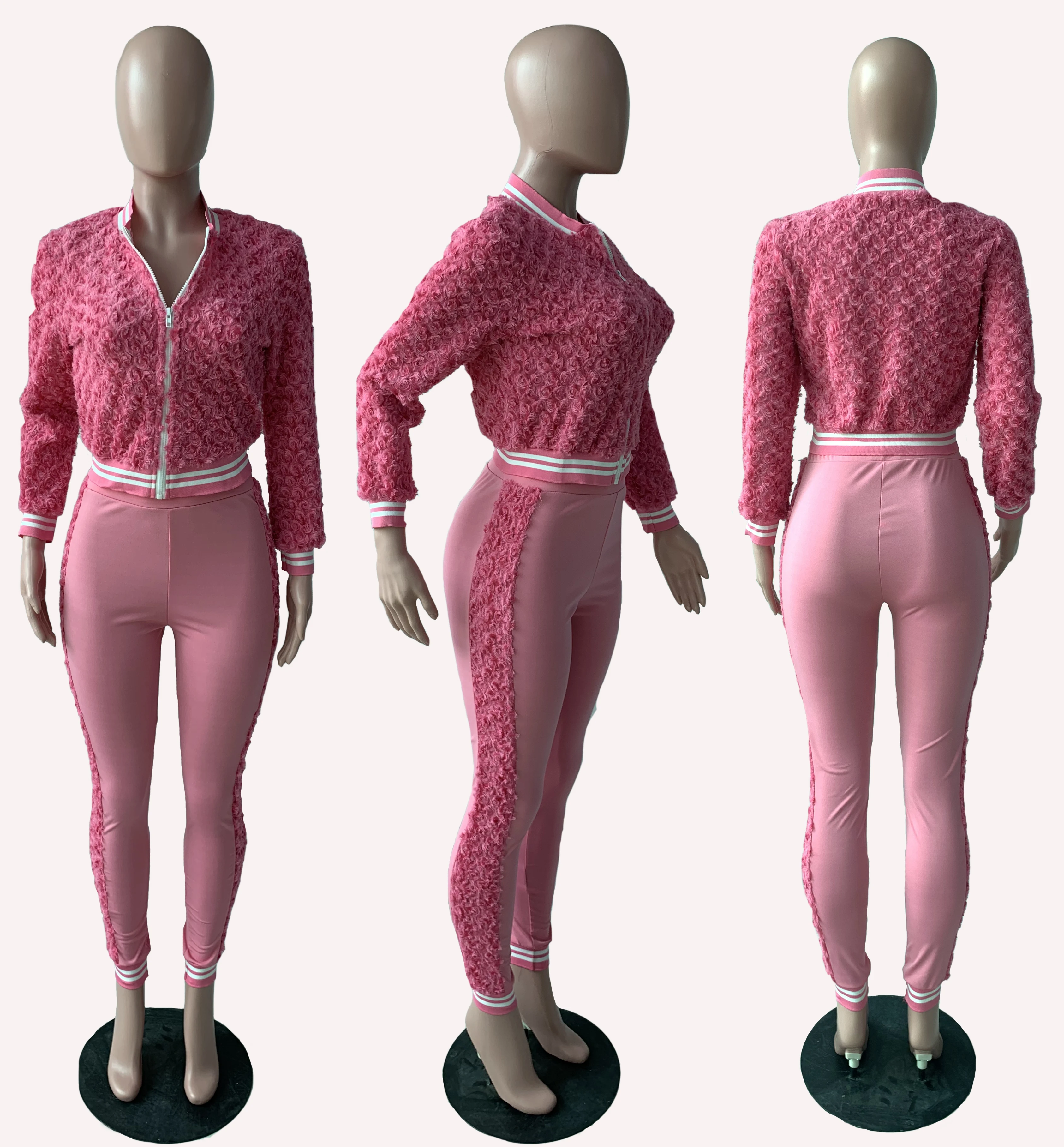 Женский Повседневный шерстяной костюм Wjustforu куртка на молнии с длинным рукавом и