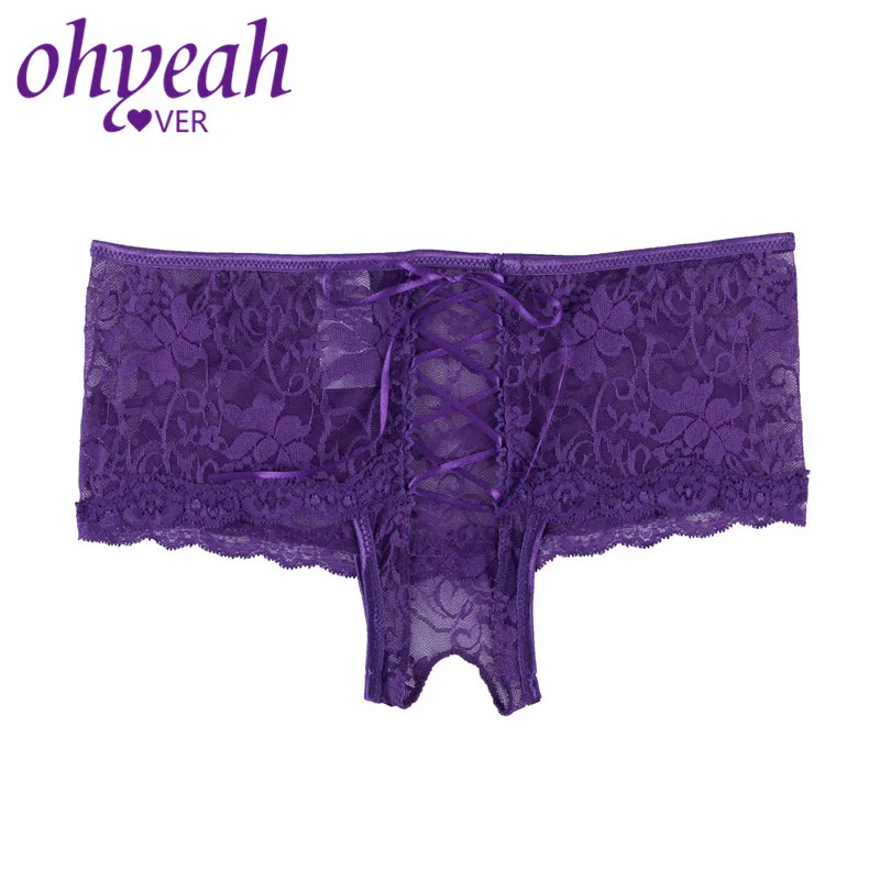Ohyeahlover размера плюс женщины трусы бесшовные с открытой промежностью цветочные