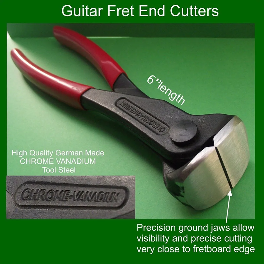 Guitar Fret Wire Cutter Stainless Steel Fret Tool Compatible Tool Steel Piano Tool Red Handle Guitar Accessories Basses Parts