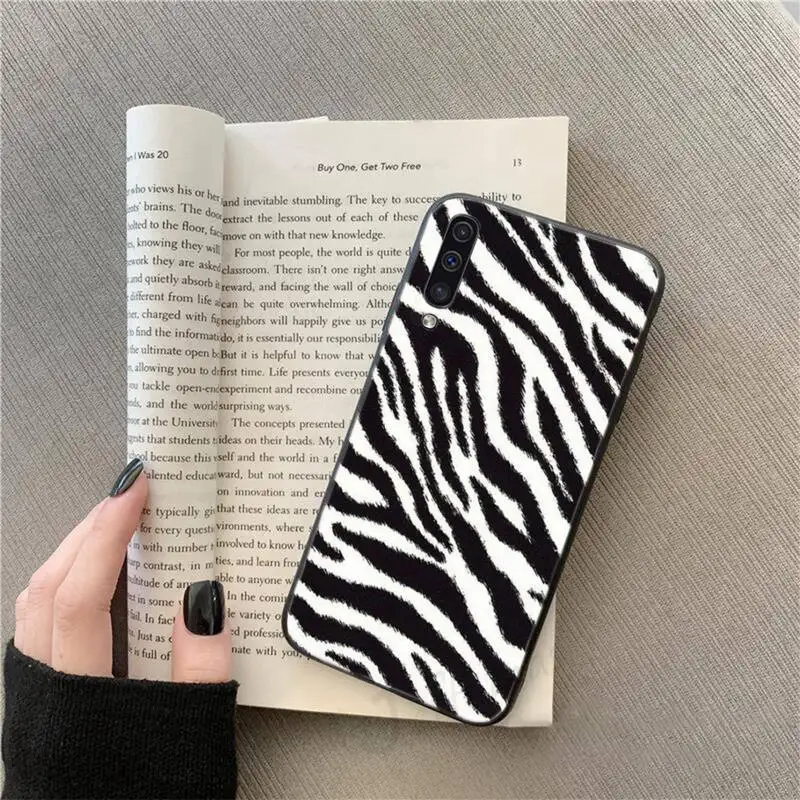 

Zebra black and white stripes pattern Phone Case For Samsung galaxy S 9 10 20 A 10 21 30 31 40 50 51 71 s note 20 j 4 2018 plus