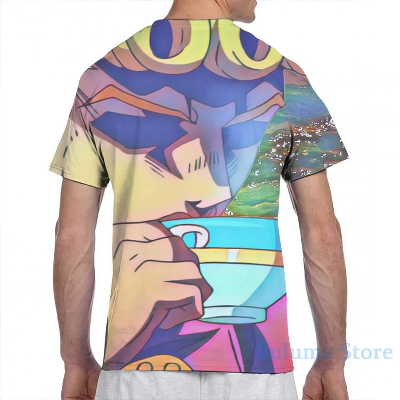 Giorno Giovanna drinks urine men T-Shirt women all over print fashion girl t shirt boy tops tees Short Sleeve tshirts |