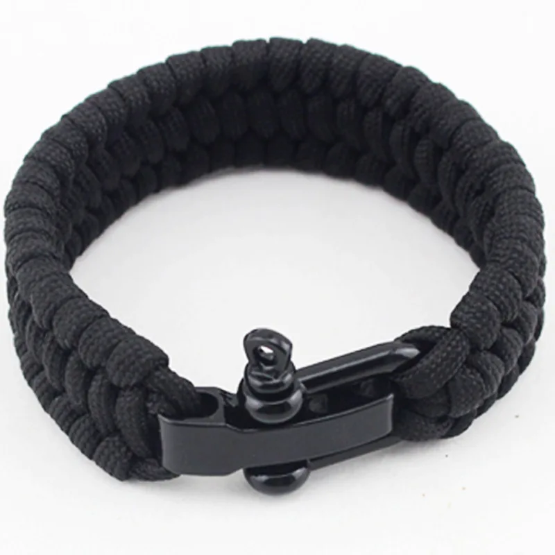 Новое поступление мужские якорь из нержавеющей стали скобы черный кожаный