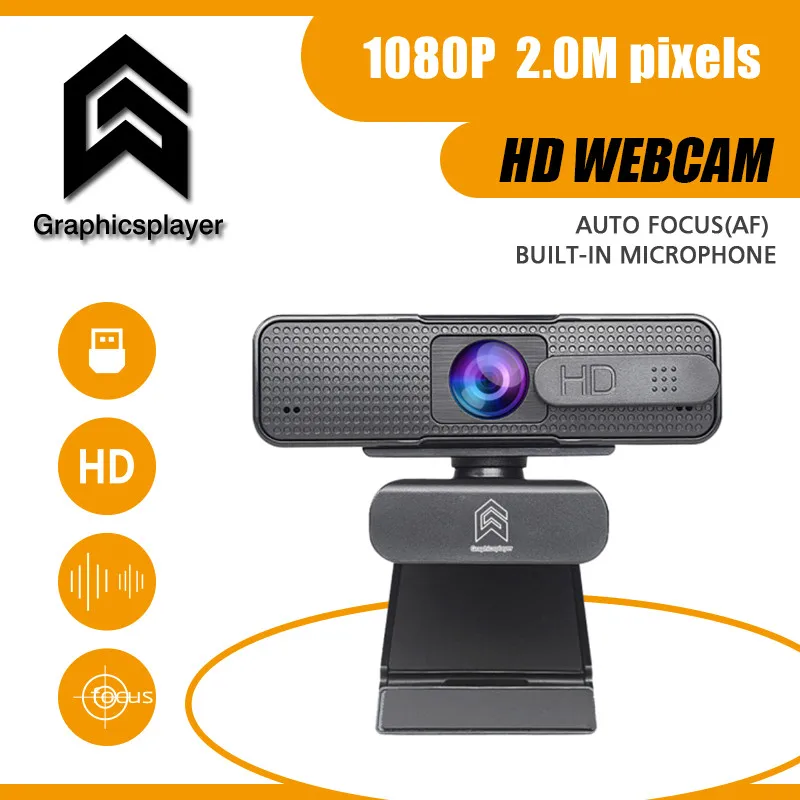 New HD webcam 1080P camera built-in microphone USB video for window OS