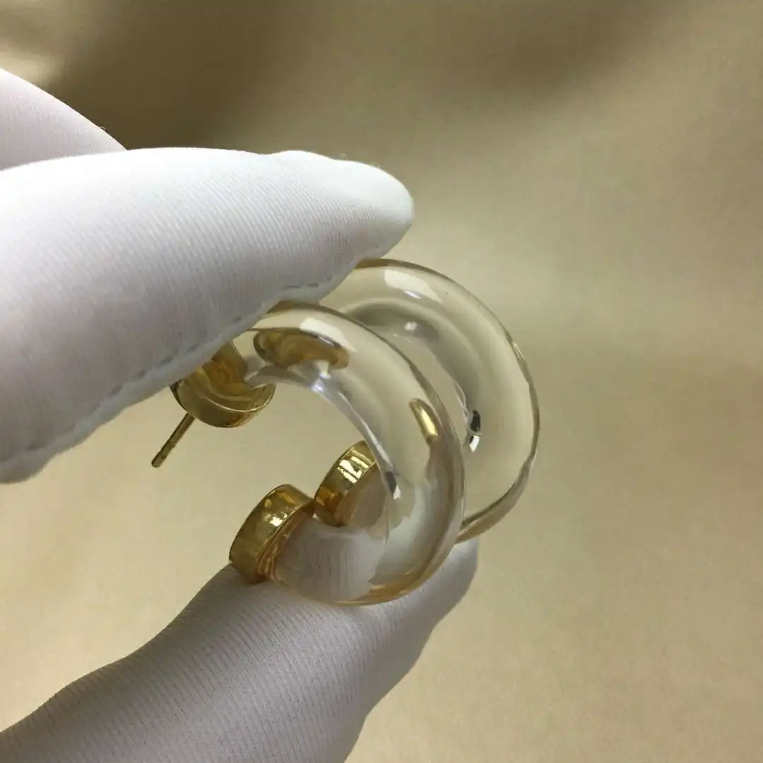 Высококачественные прозрачные круглые серьги в европейском и американском