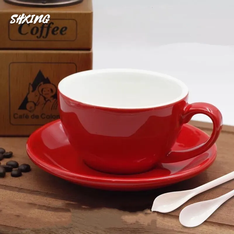 Кофейная чашка для латте 300 мл в европейском стиле керамическая утолщенная