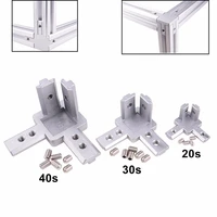l type 3 dimensional bracket 2020 concealed 3 way corner connector eu standard 203040 series aluminum profile parts
