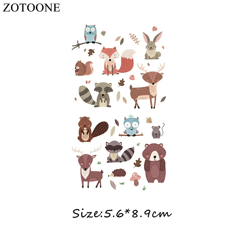 ZOTOONE/набор пластырей с мультяшными животными моющиеся DIY аксессуары украшение