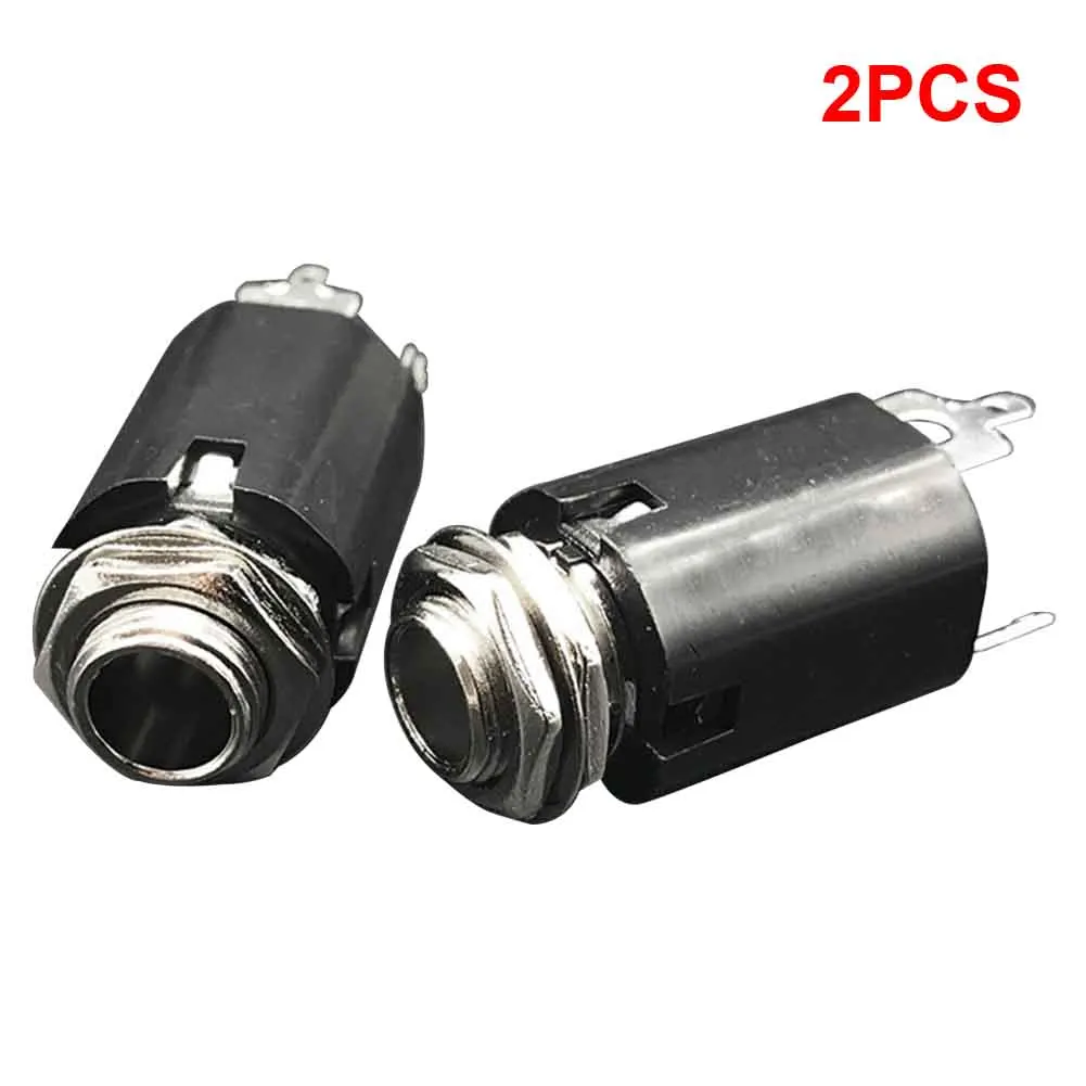 2pcs 6.35mm Input Repair Guitar Endpin Jack Output Socket Replacement Parts Luthier EQ Pickup Musical Instrument Metal Bass | Спорт и