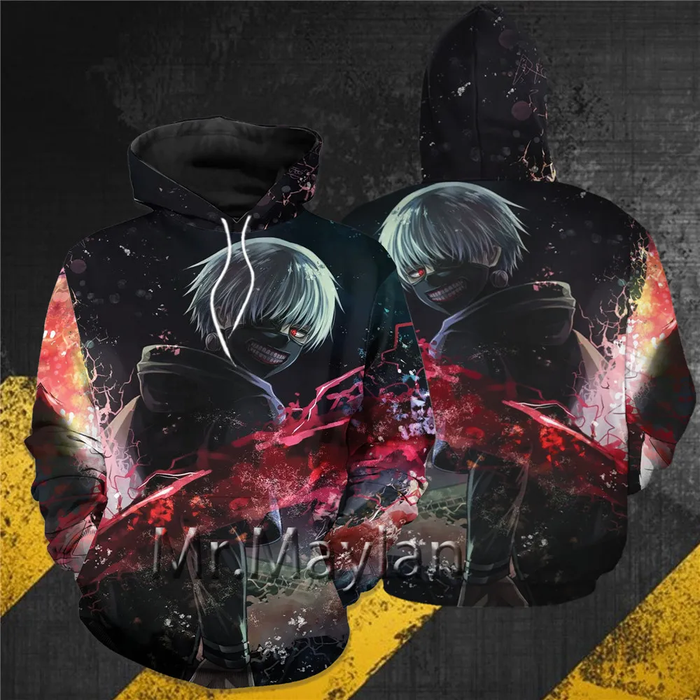 

3D Print Tokyo Ghoul Ken Kaneki Anime Hoodies Men/Women Casual Cosplay Unisex Sweatshirts Streetwear Clothes Oversized Tops