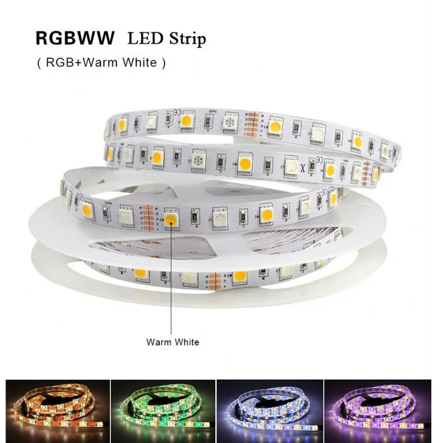 RGBWW LED Strip 12 В RGBW RGBWW 5050 водонепроницаемый smd rgb Светодиодный светильник для автомобиля или рождества светодиодный светильник ing декоративная лента для помещений/улицы вечерние 5 м 10 м - Испускаемый цвет: RGBWW LED Strip
