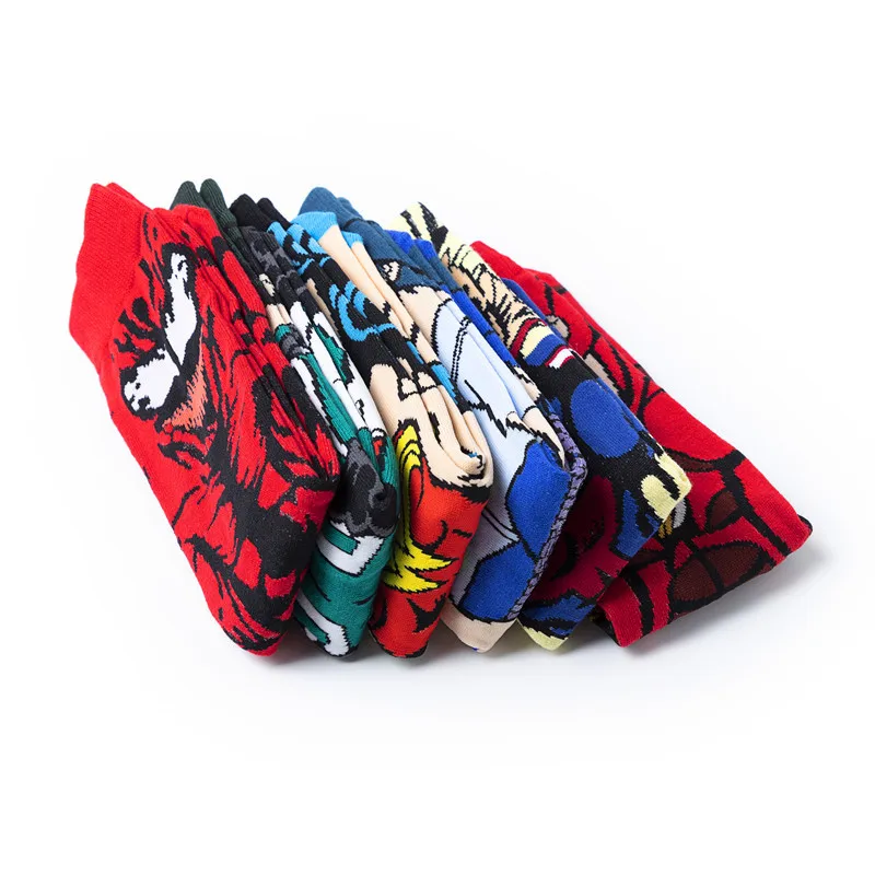 Носки с принтом аниме Midoriya izku Wonder Woman Uchiha Sasuke All Might Flash милые забавные персонализированные мужские хлопковые носки для влюбленных