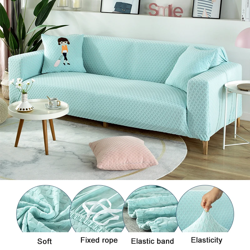 

Jacquard Fabric Sofa Cover Stretch Elastic Sofa Covers Couch Cover Washable For Hotel Banquet Living Room Office Decor Slipcover