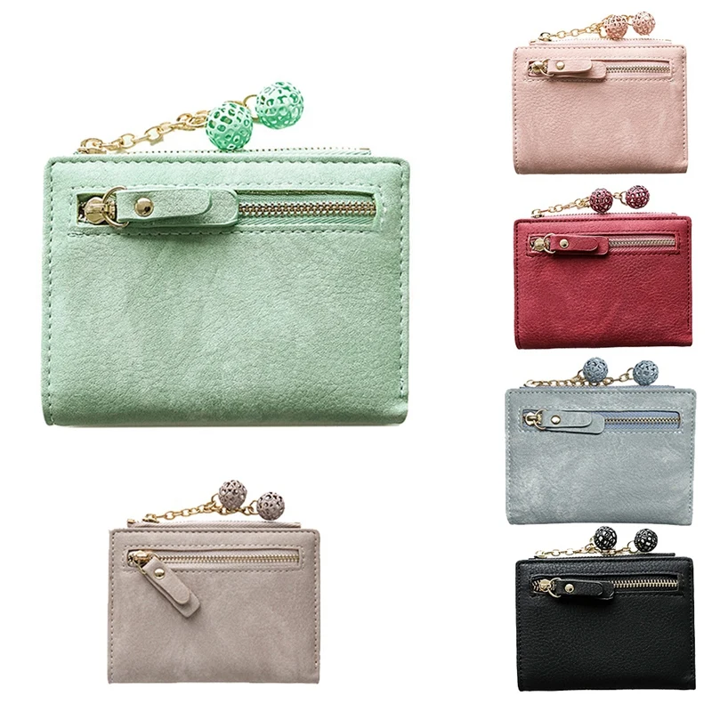 

Для женщин кошелек из искусственной полиуретановой кожи на молнии монета мульти-слот для карт памяти держатель для карт милый