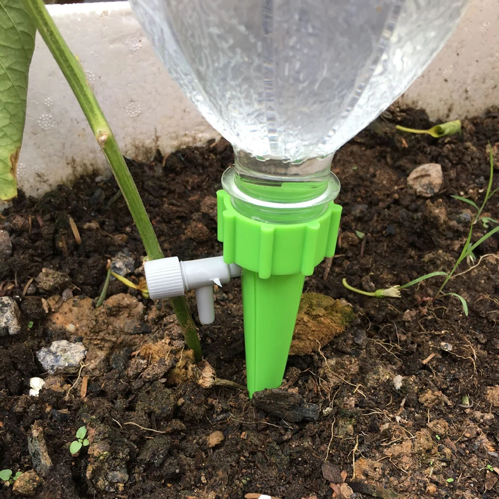 

12pcs Automatic watering device Garden The New water flow adjustment Plant Drip irrigation tools Lazy man watering flowers kit