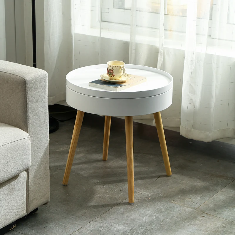 Твердый деревянный скандинавский креативный журнальный столик простой боковой