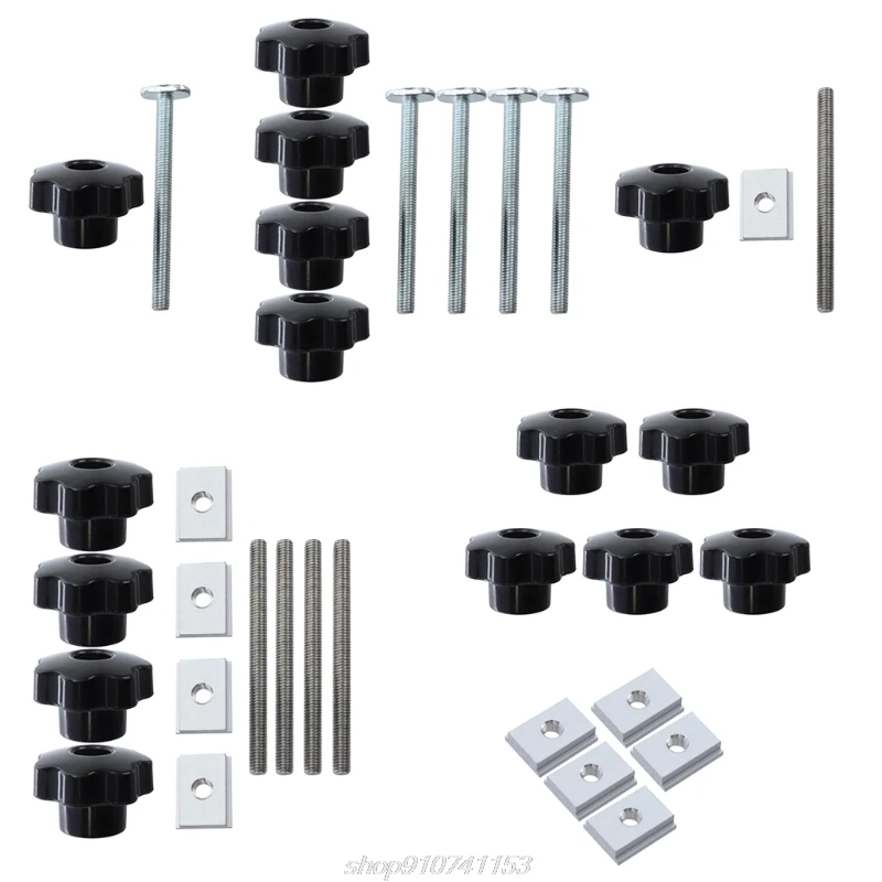 

Handle T-slot Slider Miter T-track Jig Screw Fixture Table Saw Router Chute Rail Special Accessories Woodworking M25 21 Dropship