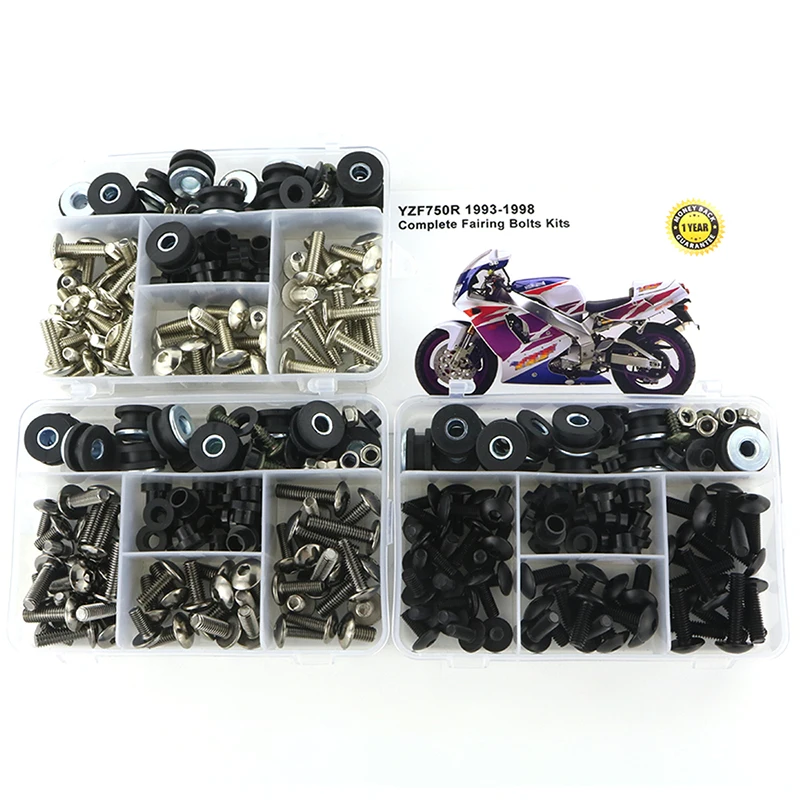 

Fit For Yamaha YZF750R 1993 1994 1995 1996 1997 1998 Complete Full Fairing Kit Cowling Bolts Kit Side Covering Bolt YZF 750R