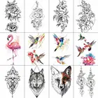 3D акварельные временные тату птички, женские татуировки для рук и рук, наклейки с колибри, флэш для девочек, тела, косметика, искусственная татуировка