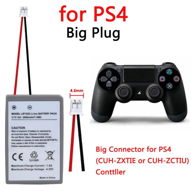Аккумулятор для Sony Gamepad PS4 Dualshock4 V1 2000 мАч беспроводные аккумуляторные батареи