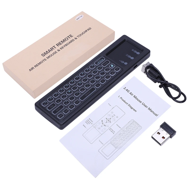 T6 C Plus Русская клавиатура Air mouse 2 4G Беспроводная Летающая мышь мини беспроводная 7