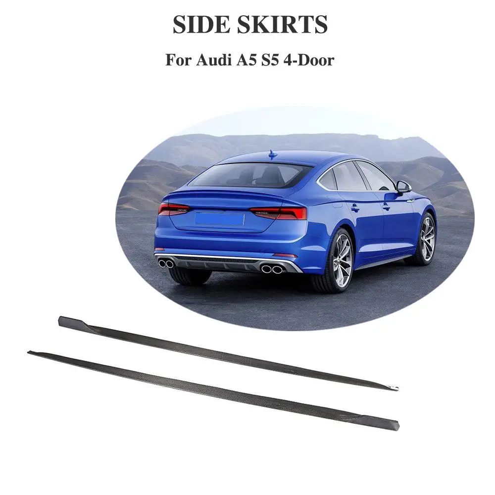 Автомобильные боковые юбки из углеродного волокна удлинитель для губ комплект