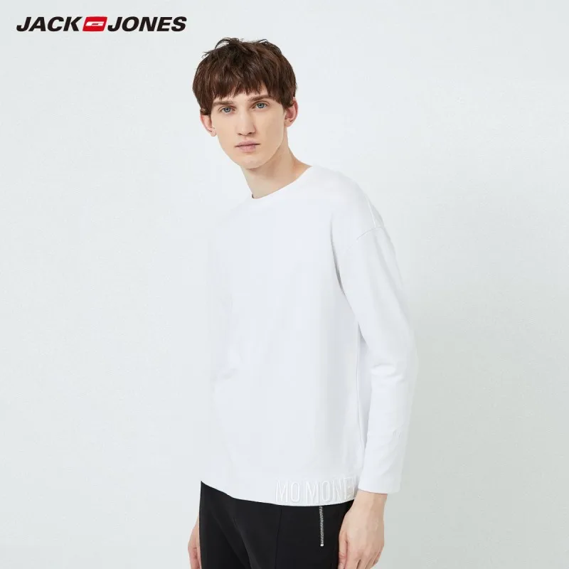 JackJones мужская вышивка круглый воротник пуловер Толстовка 219333520
