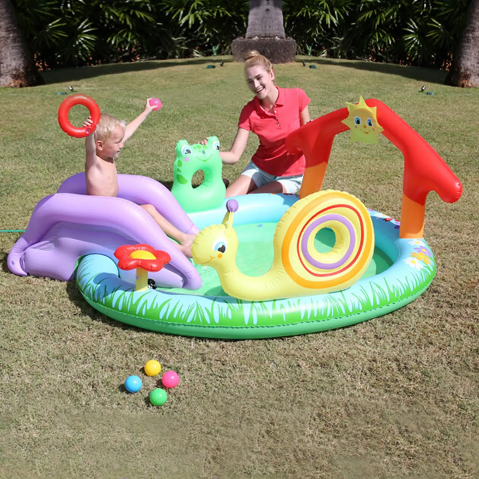 Ванна для купания мультяшный надувной бассейн Летний Пляжный газон плавания
