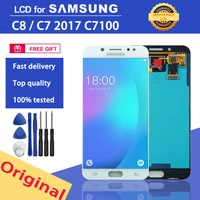 original 5 5 lcd display for samsung galaxy c7 2017 c8 c7100 lcd screen touch digitizer assembly for galaxy c8 lcd display