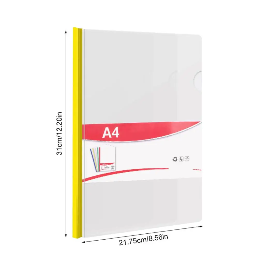 Transparent Folder 10Pcs Resume Presentation FILE Folders Report Cover With Sliding Bar Manager Binder For A4 Size Paper | Канцтовары