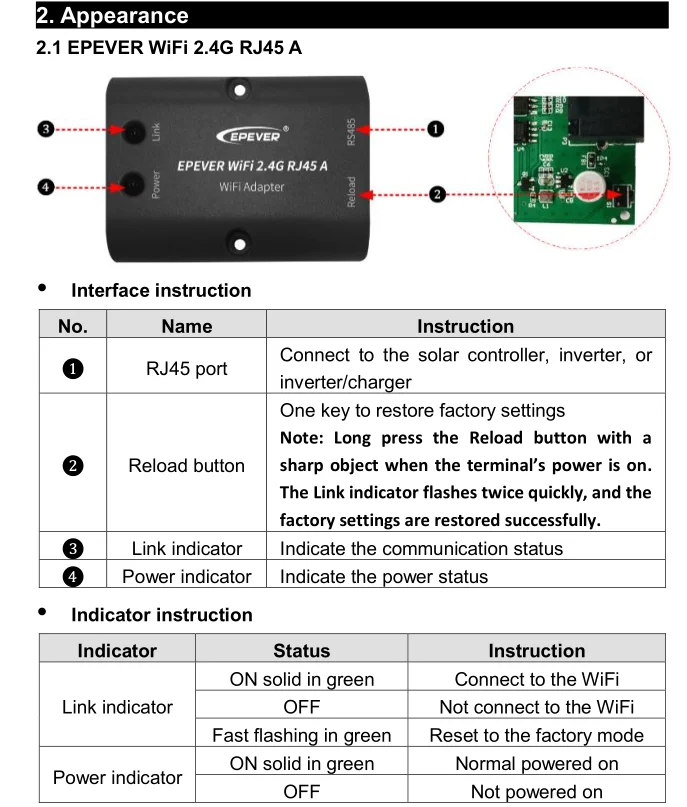 EPEVER wifi2.4 g или BLE адаптер для подключения функции солнечного контроллера - купить