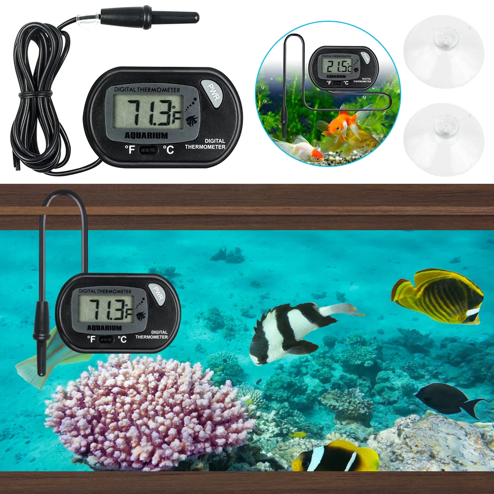 

Mini Digital LCD Probe Fridge Freezer Thermometer Sensor Thermometer Thermograph Aquarium Refrigerator Reptile Hygrometer Gauge