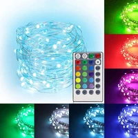 16colors copper wire string lights white headlamp beads high brightness usbbattery for for garden patio tree party wedding