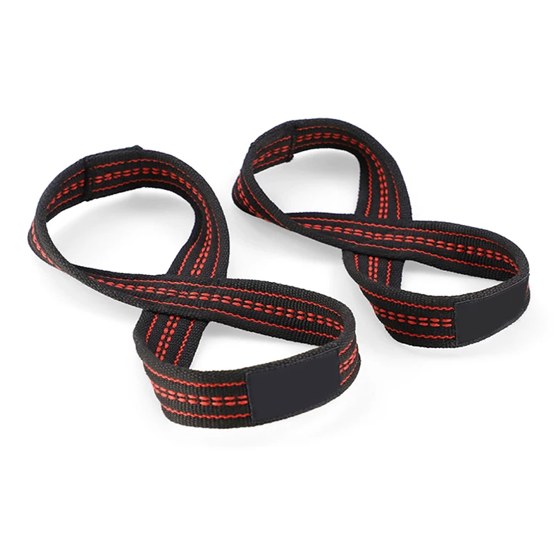 HOT 2pcs Figure 8 Weight Lifting Straps Deadlift Wrist Strap Pull-ups Support Gym Training Belt HV99 | Спорт и развлечения