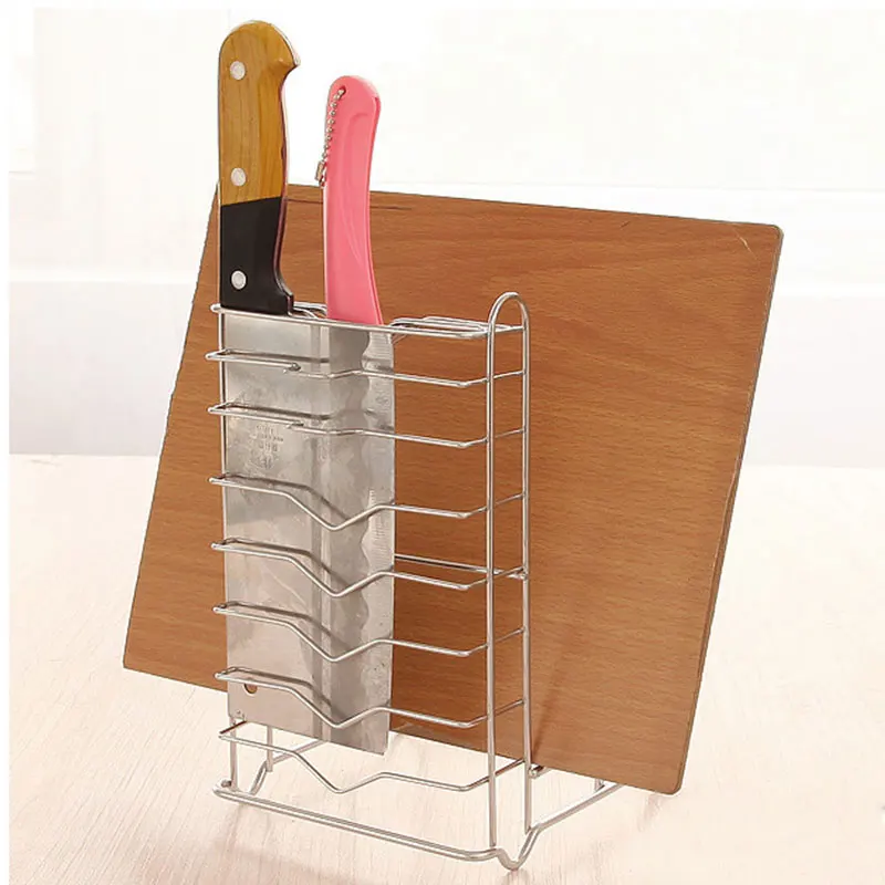 Кухонная тонкая полка держатель ножа Проволочная рамка стойка из нержавеющей