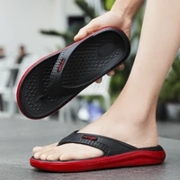 2021 simple solid color massage slippers men summer korean fashion casual non slip flip flops breathable beach chaussure homme